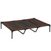 Raised Dog Bed Cooling Elevated Pet Cot With Breathable Mesh For Indoor Outdoor Use Brown XX Large 122 X 92 X 23cm