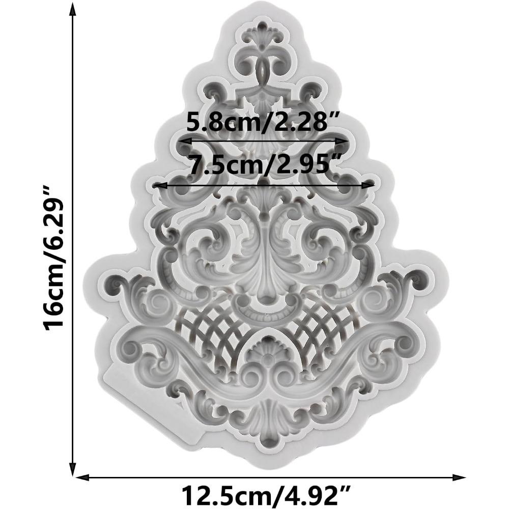 Свиток в стиле барокко, рельефное украшение для торта, формы для помадки, европейские винтажные ювелирные изделия, силиконовая форма для украшения торта, полимерная глина, конфеты, шоколад
