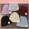 Knitted Beanie Hat For Women With English Letter Embroidery Winter Warmth Casual Style