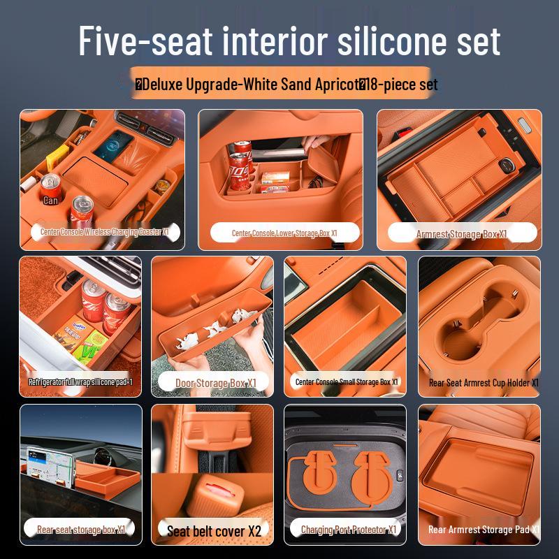 Набор силиконовых протекторов для салона автомобиля AITO M8 - Аксессуары для центральной консоли и подстаканника