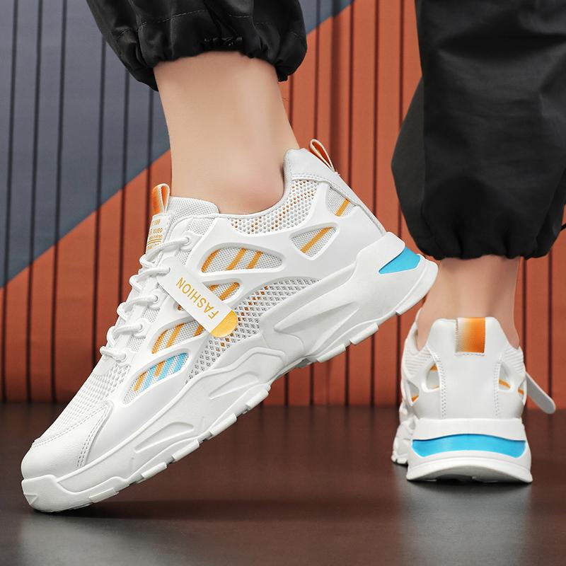 Men's Casual Sneakers Summer Breathable Anti Slip Mesh Outdoor Running Shoes Student Sneaker Tennis Shoes Informales