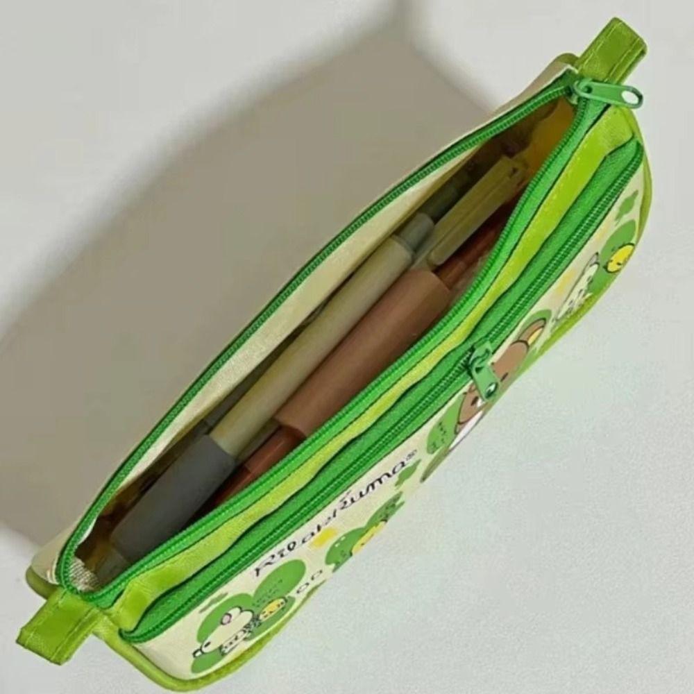 Новый Kawaii Rilakkuma Пенал Холщовый Большая Вместимость Детские Канцелярские Принадлежности Периферия Мультяшный Пенал