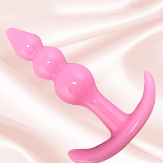 6Pcs Women Men Silicone Anal Beads Butt Plug Adult Sex Toy Prostate Massager