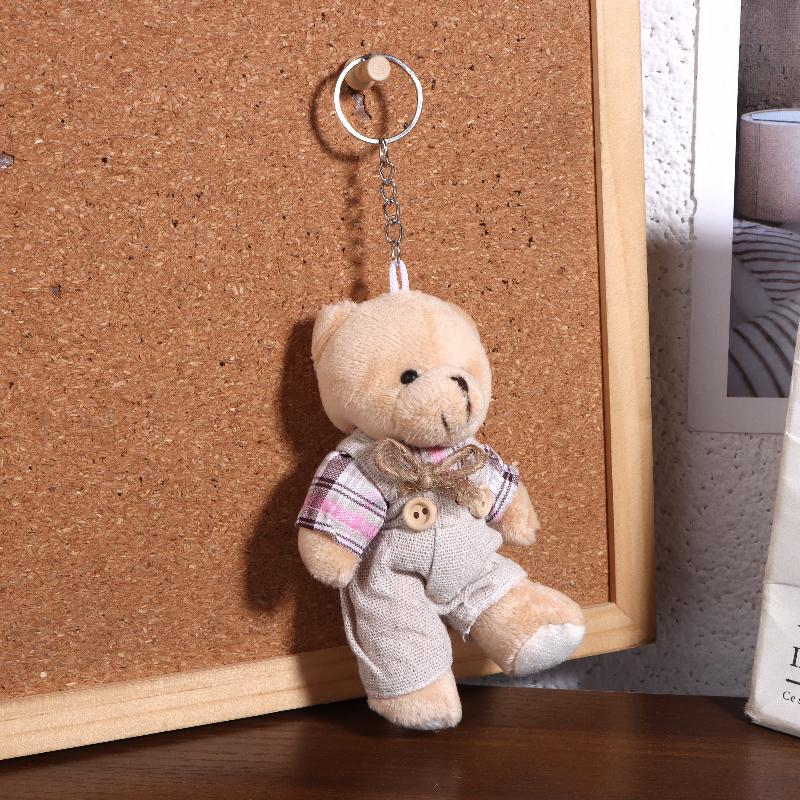 Мультяшный Плюшевый Брелок в виде Маленького Мишки, Милый Плюшевый Кролик, Брелок, Подвеска на Сумку для Пары, Подвеска для Рюкзака, Украшение для Подвешивания, Подарки