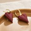 Temperament Heart Dangle Earrings Enamel Fashion Jewelry Resin Drop Earrings For Girl Women Gifts