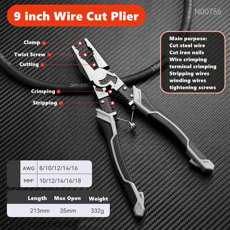 Universal Multifunctional Diagonal Pliers Needle Nose Pliers Motor Repair Tools Universal Wire Cutters Electrician Wire Pliers