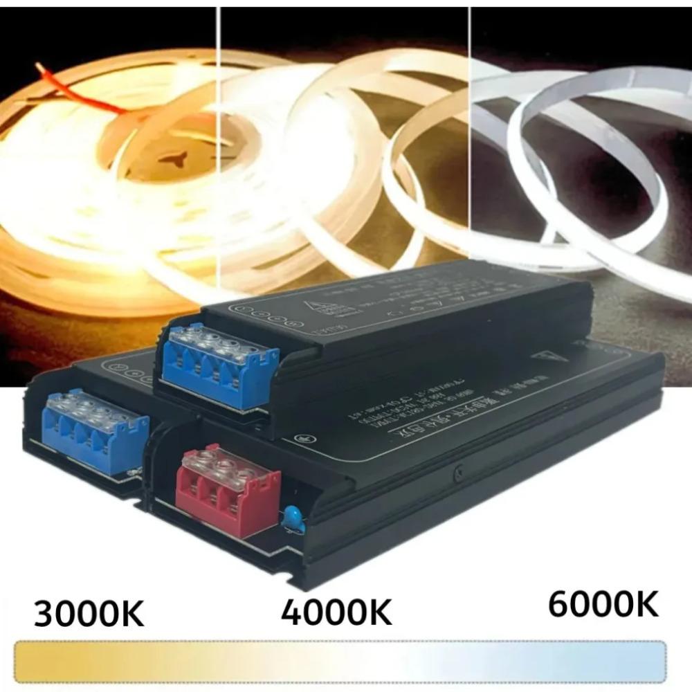 AC180-264V Двухцветный сегментированный блок питания Ультратонкие осветительные трансформаторы DC24V Диммер 100Вт 200Вт 300Вт 400Вт Для CCT светодиодной ленты