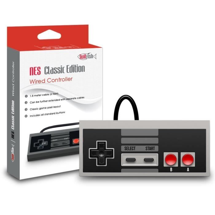 Геймпад - Twitfish® - Nintendo NES Classic Mini 2016 - Проводной - Кабель 1,8 м - Черный
