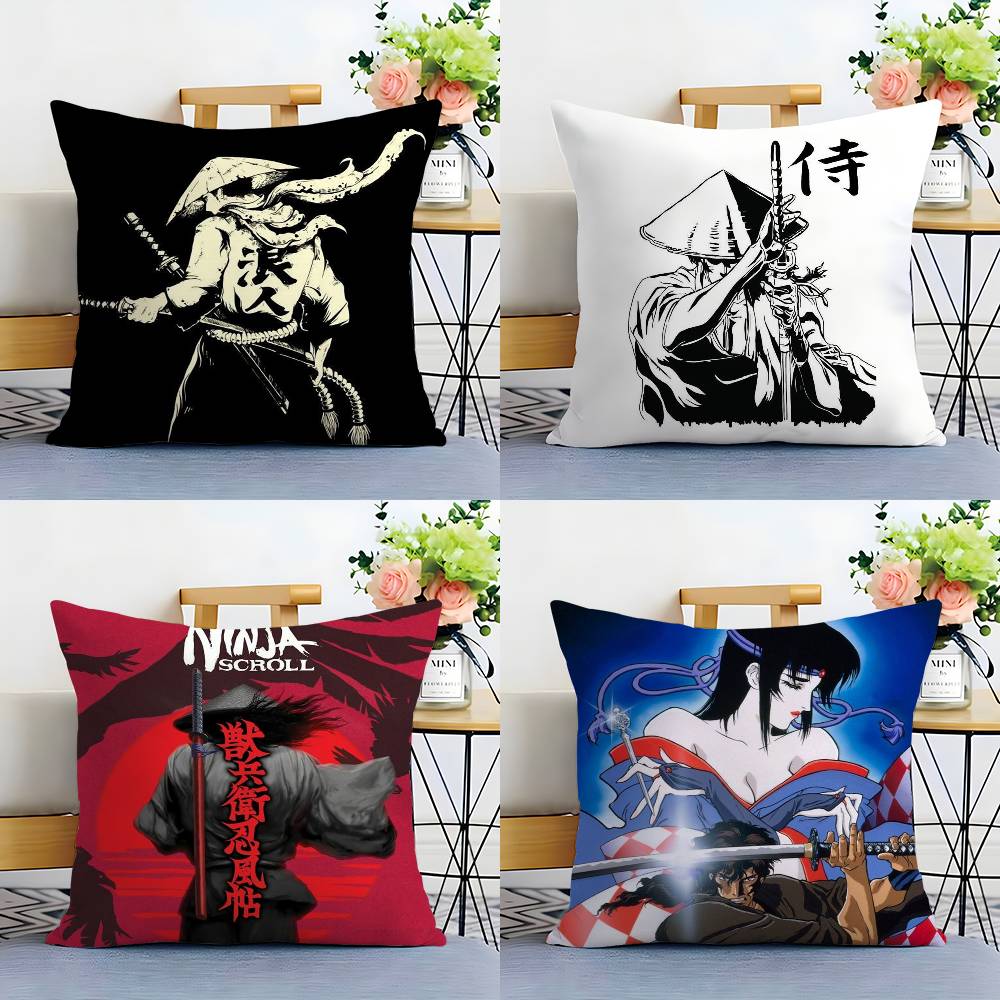 Hot NNinja SScroll Game Pillow Case Plush Fabric Soft Double Sided Print Sofa Cushion Cover Throw Pillow Covers