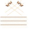 100 Pcs Bamboo Bead Fruit Skewers Food Stick Sticks for Plants Crafting Appetizers