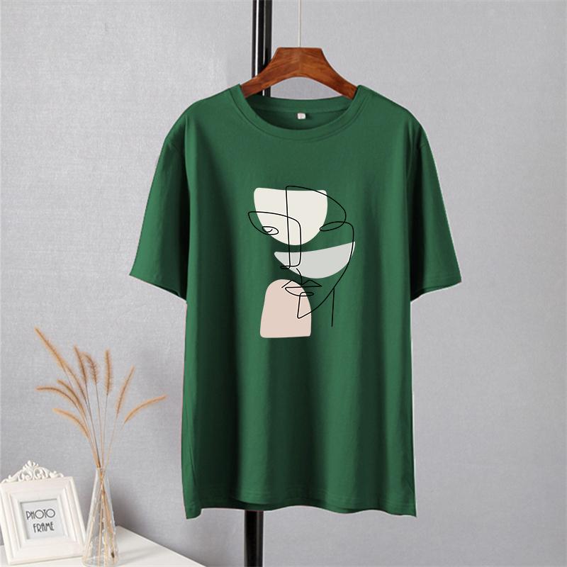 Shellsuning элегантная футболка с принтом персонажей, женские летние шикарные повседневные футболки, хлопковый джемпер, пуловер большого размера, женские топы