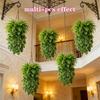 Plastic Artificial Hanging Monstera Vine UV Resistant Trailing Greenery Vine  Balcony