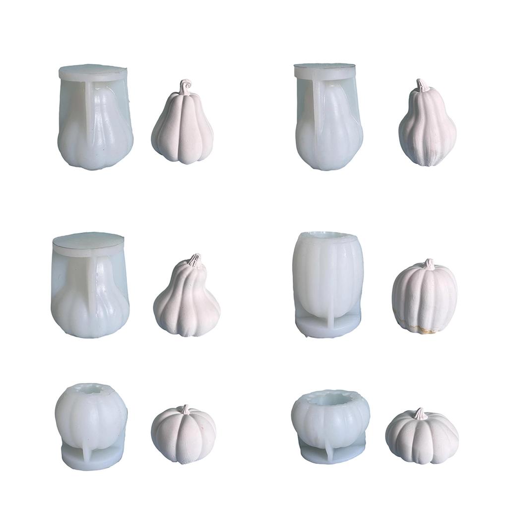 Pumpkin Candle Crafting Mold Silicone Mould for Unique Handmade Crafts Epoxy Resin Desktop Decoration Making Mold