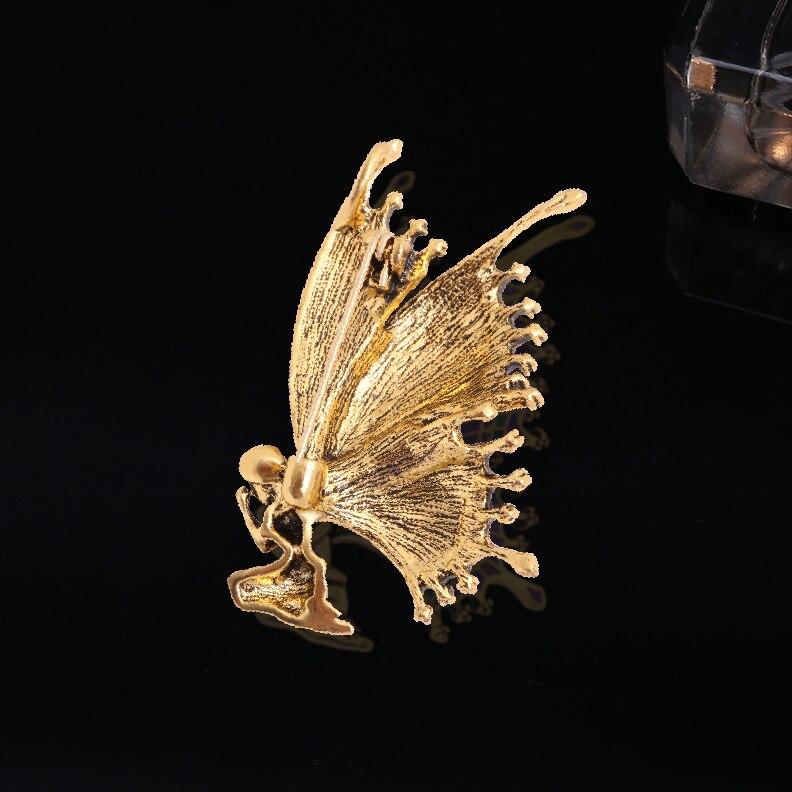 Blucome Vintage Alloy Angel Butterfly Wings Fairy Brooches For Women Brooch Enamel Anti-glare Pins Angel Designer Jewelry Gift