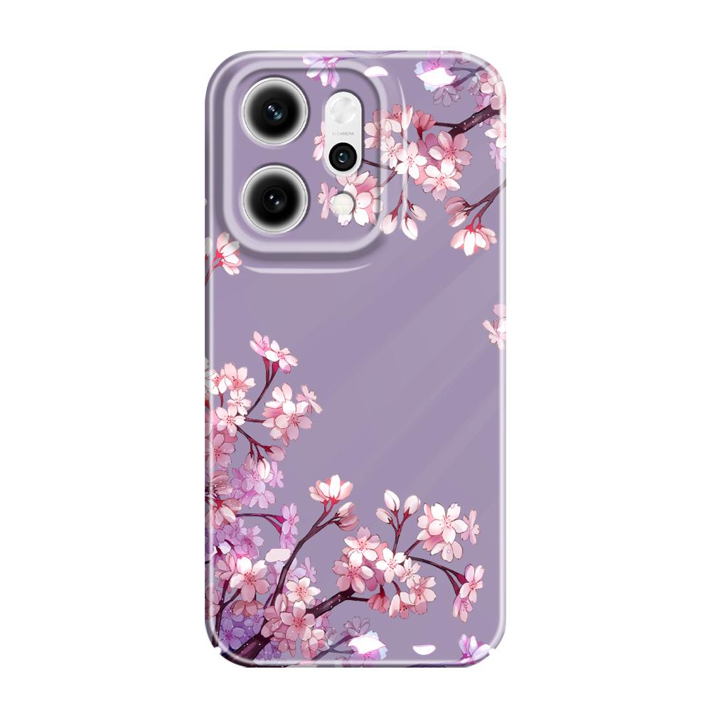 Чехол для телефона 'Цветочные волны' для OPPO Reno 14 14F 13 13F 12 12F 11 11F 10 8 8Z 8T 7 7Z Pro 4G 5G Пленка Жесткая крышка