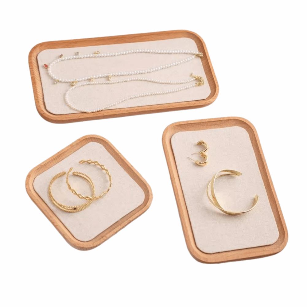 Portable Jewelry Display Plate Stackable Design Bracelet Necklace Tray Jewelry Organization