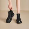 Кожаные ботинки Мартин на платформе женские 2025 новые осенне-зимние ретро челси черные универсальные маленькие короткие ботинки