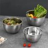 Stainless Steel Fruit Salad Bowls with Handle Metal Flour Egg Mixing Basin Kitchen Tableware Bowl Food Container Cooking Utensil