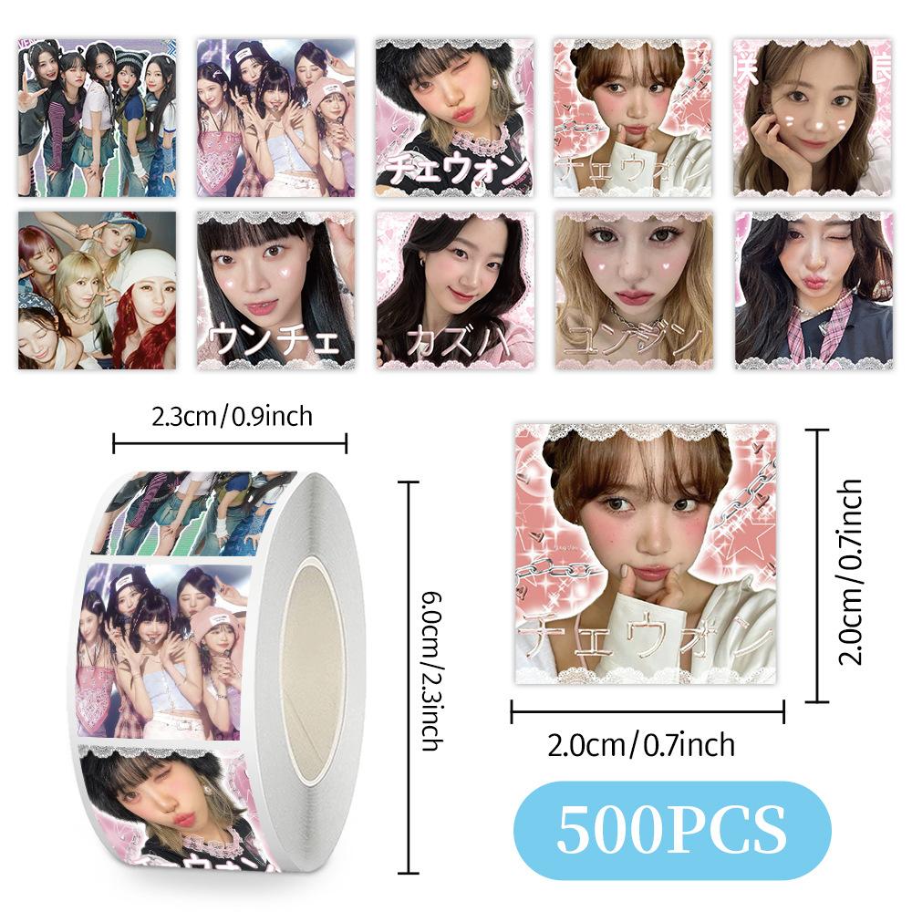Наклейки Skzoo Idol Roll 500 шт. Клейкие этикетки для DIY Журнала Скрапбукинга Чехла Телефона Декора Polaroid Фанатов