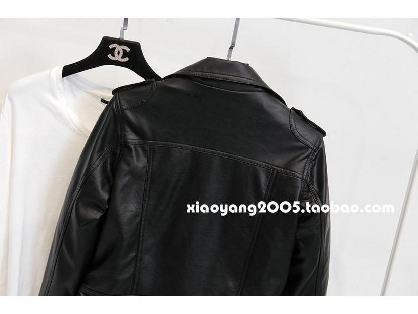 2025 Женская мотоциклетная куртка из искусственной кожи в корейском стиле, приталенная, короткая, универсальная, с лацканами, для весны/осени