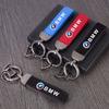 Zinc Alloy Leather Keyring Suede Car Keychain For BMW 50th F12 F13 F30 E60 E65 E66 E63 F01 F02 X1 X3 4 5 6 7 Series Accessories ydsh92