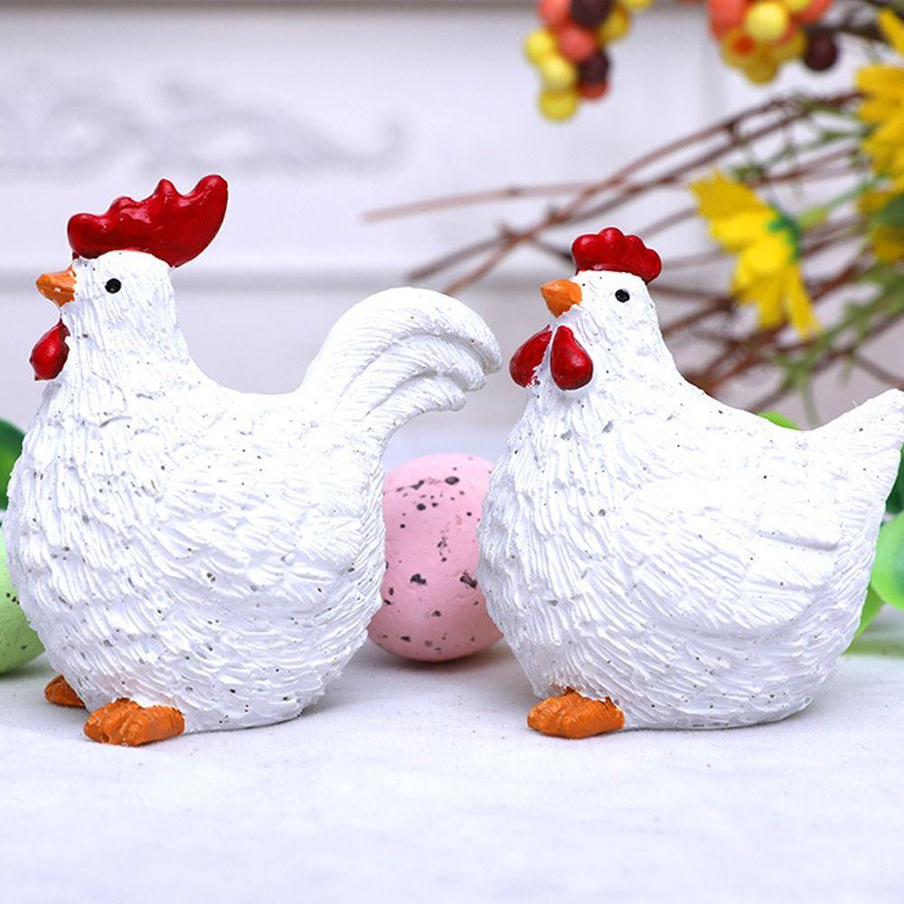 Изделия из смолы пасхальные фигурки цыплят милые цыплята настольные украшения для дома и офиса двор
