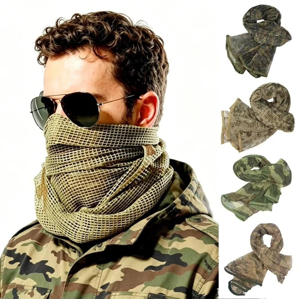 Camouflage Head Wrap Breathable Netting Neck Scarf Durable Mesh Scarf Outdoor Sports