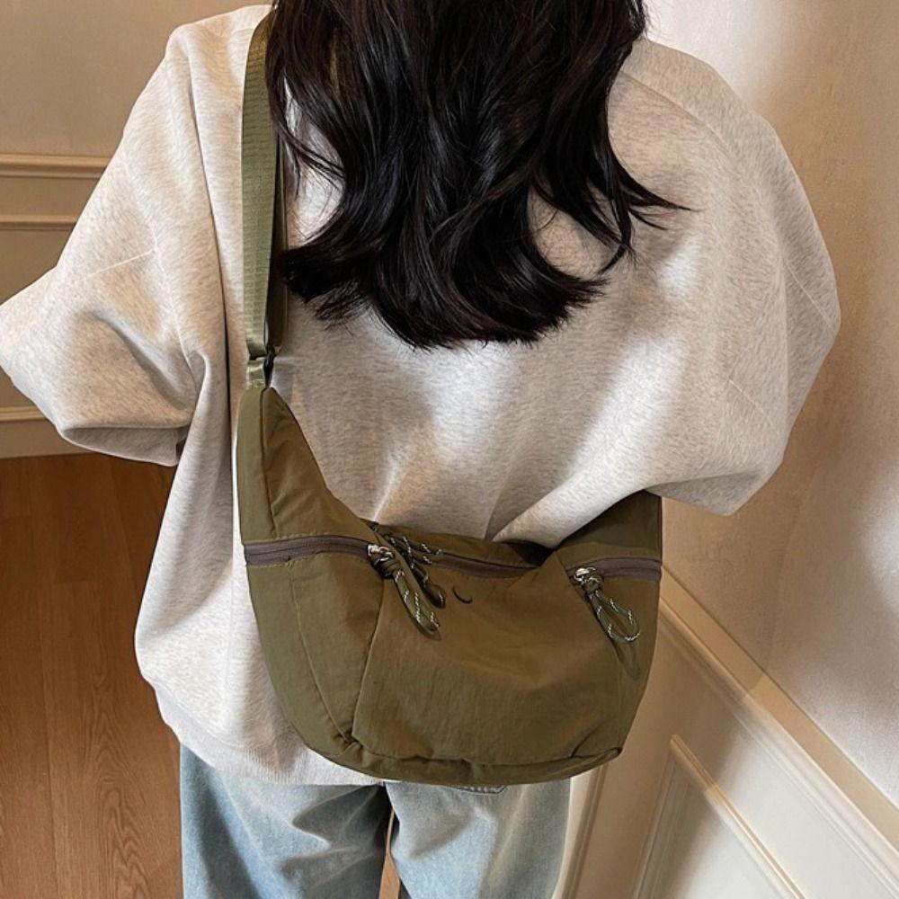 Japanese Style Casual Crossbody Bag Large Capacity Underarm Bag Sports Shoulder Bag Outdoor