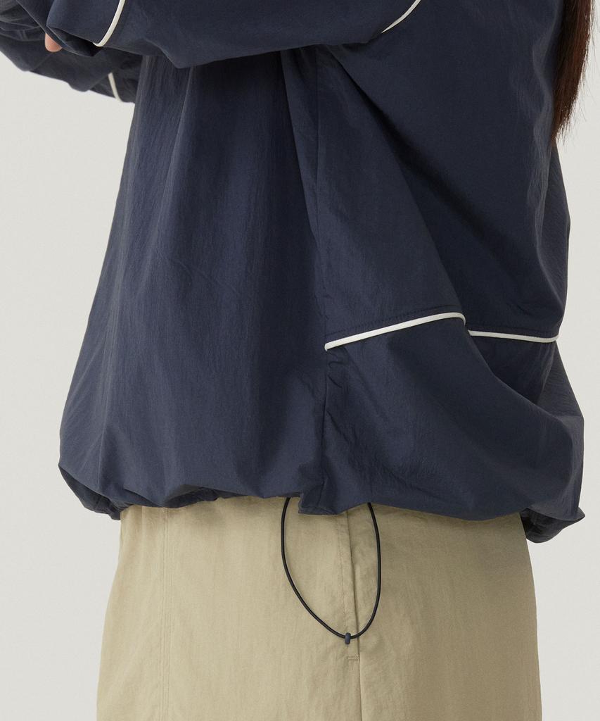 COVERNAT WOMAN Logo Nylon Long Sleeve Navy
