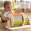Montessori Early Education Wooden Textile Drum Infant Color Cognition Wooden Toys Grasping Training Hand-Eye Coordination