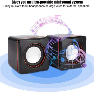 Настольная подставка Портативная USB-колонка 3,5 мм AUX-вход 3D Surround Портативная колонка для компьютеров Ноутбуков Настольных компьютеров