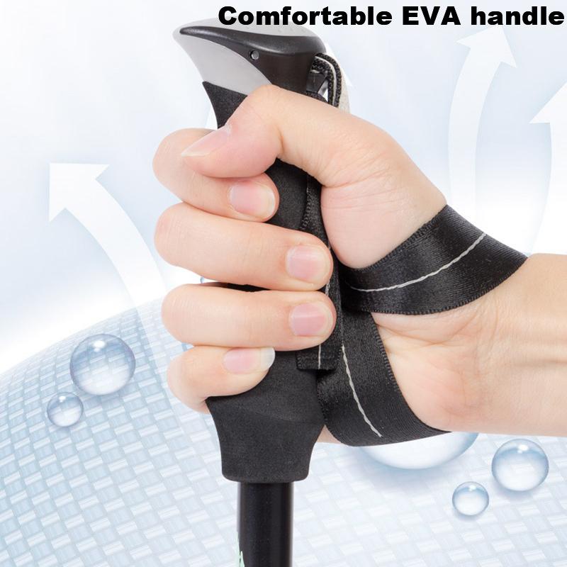 5-секционная телескопическая трость, складная трость из алюминиевого сплава, легкая трость для ходьбы на открытом воздухе, регулируемая