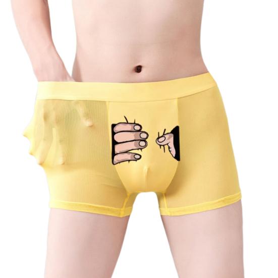 Креативные тонкие защитные прозрачные мужские трусы без ограничений для повседневного ношения боксеры