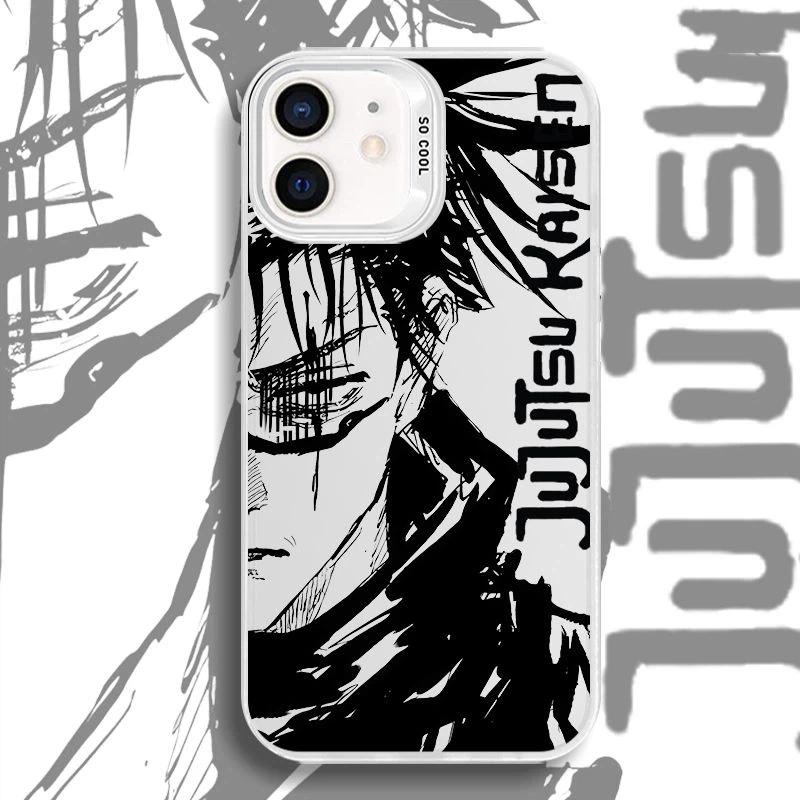 Чехол для телефона Jujutsu Kaisen Годжо Сатору Черное Зеркало из ТПУ для IPhone 15 Pro Max и Samsung Galaxy S24 Ultra, Ударопрочный Чехол