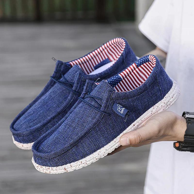 Мужские большие легкие туфли Lefu 2024, новая корейская версия, повседневные дышащие туфли на плоской подошве, удобные ленивые парусиновые туфли для мужчин Zapatos