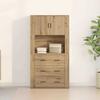 Высокий комод Artisan Oak 80 x 33 x 150 см ДСП