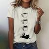 3D Print T Shirt Summer Street Tees Fashionable Tee Minimalist Pattern Women's T Shirt Round Neck Short Sleeved Top