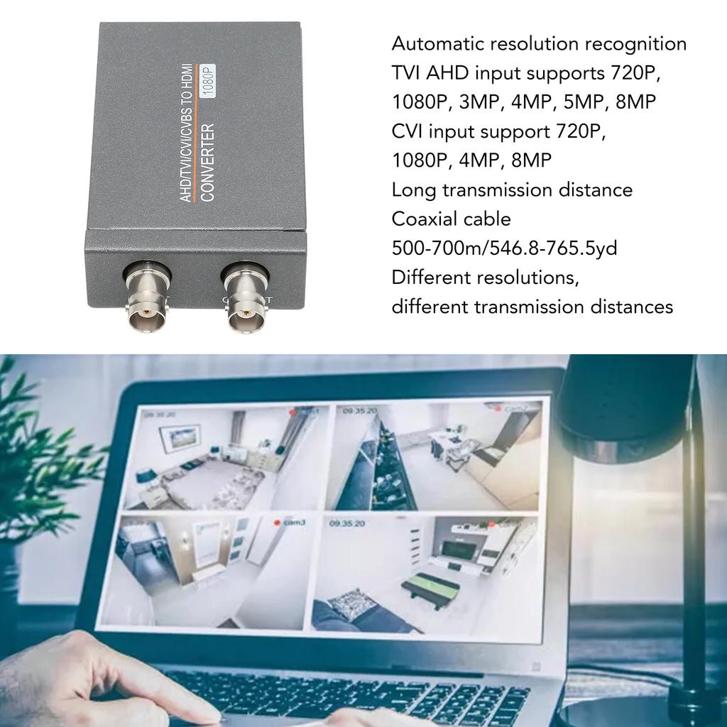 Конвертер HDMI 1080P без потерь, Plug and Play, для камеры видеонаблюдения AHD TVI CVI CVBS в HDMI-адаптер для монитора HDTV