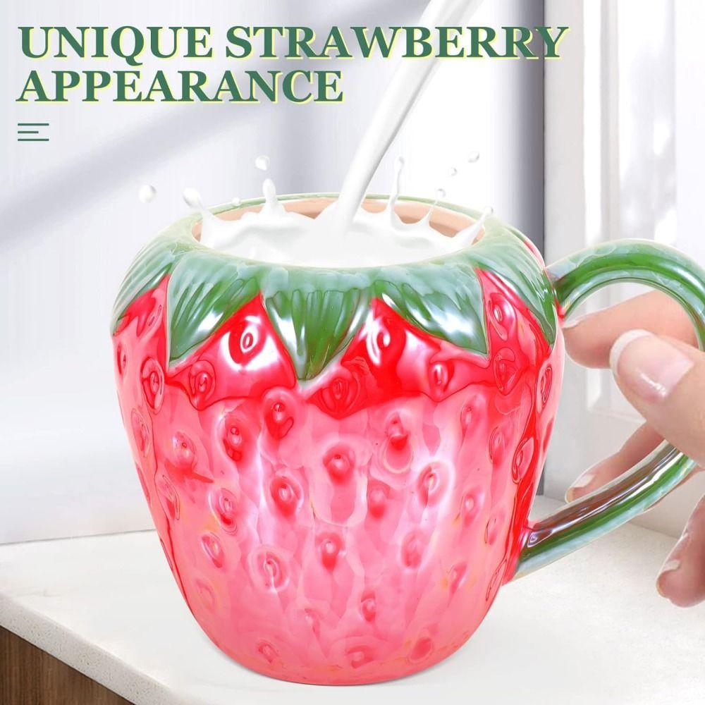 Fruit Shape Water Cups Porcelain 3D Ceramic Cup Adorable Milk Container Household