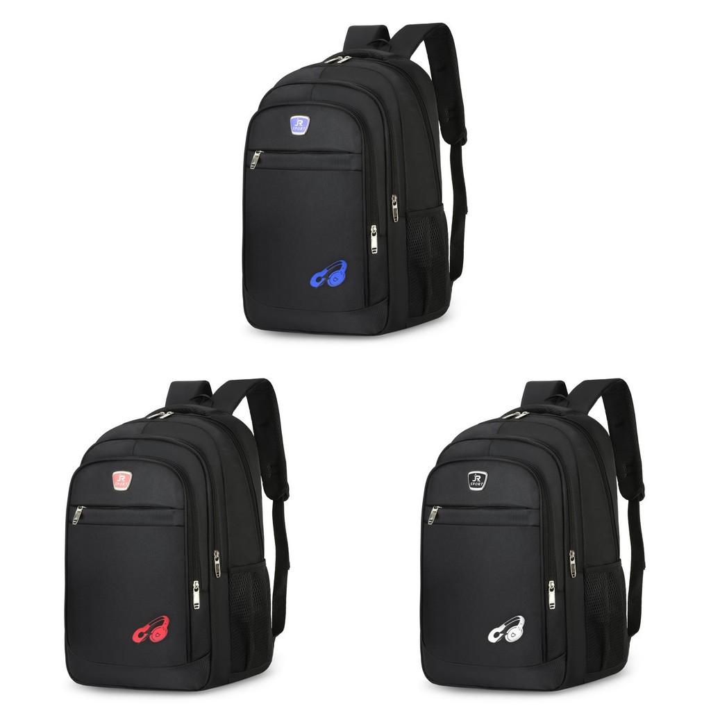 Earphone Pattern Print Oxford Canvas Large Capacity Backpack For Students And Travel With Breathable Design For Men And Women