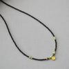 French Niche Design Simple Retro Literary Black Spinel Turquoise Beaded Star Round Brand Necklace Collarbone Chain Female