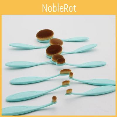 Классический набор кистей для макияжа 10 штук с синтетическим ворсом для безупречного нанесения тональной основы