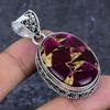 Natural Copper Tourmaline 925 Sterling Silver Jewelry Pendant 2.05" ETC-13854