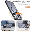 Applicable to Apple 17 transparent skin feeling mobile phone case, lens frame all-inclusive hidden bracket iPhone17pm magnetic case