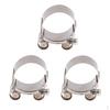 3Pcs Exhaust Replacement Tube Clamps Parts 44-47mm