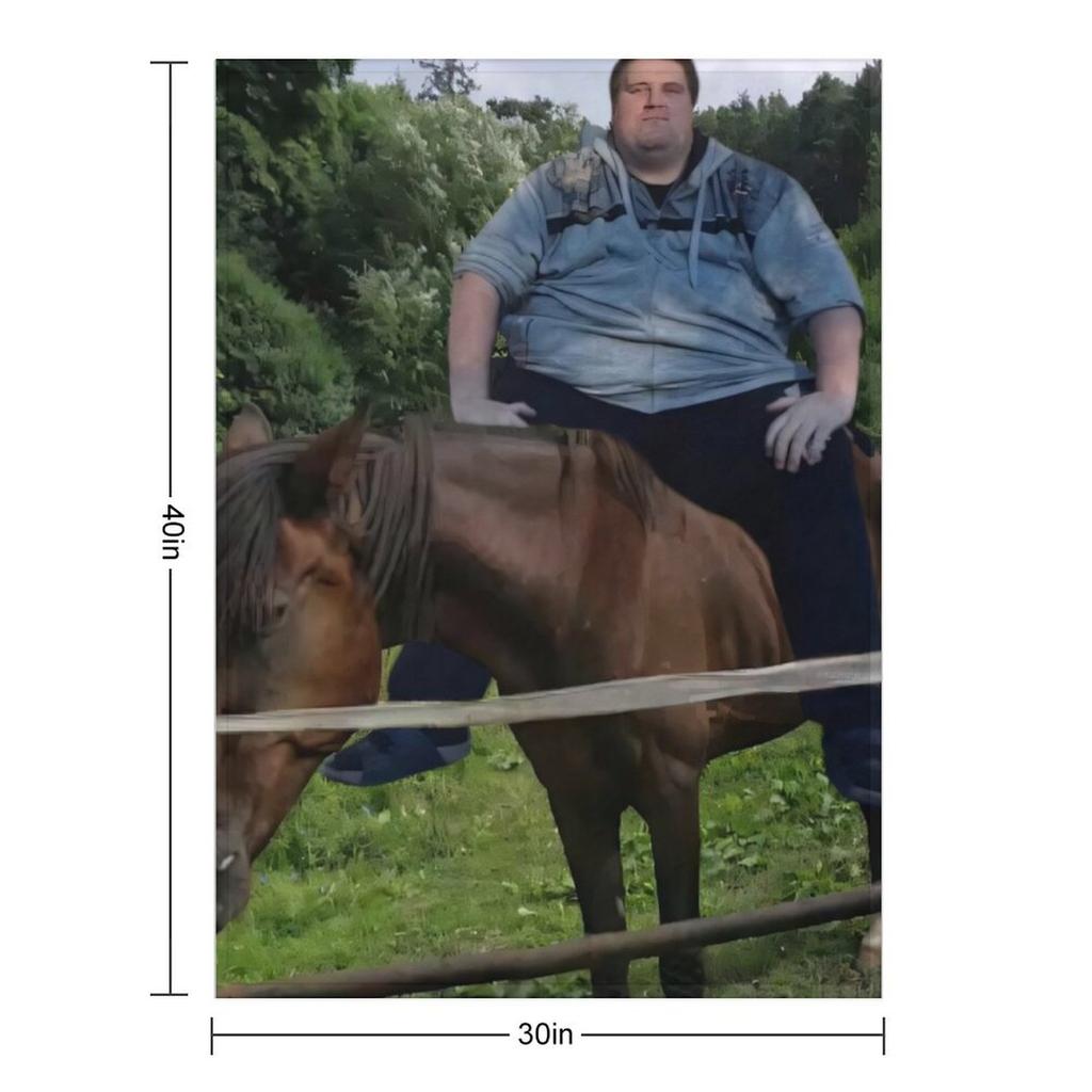 Drachenlord Poster - Pferd Blu (2025) Upscaled, high quality poster Throw Blanket Sofa Hair sofa bed Blankets