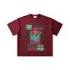 Хлопковая футболка унисекс плотностью 260 г/м², двойная пряжа, 32 нити, 100% хлопок, с принтом Покемон V4 Бальбазавр