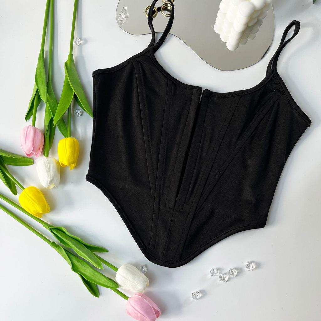 Fish Bone Diamond Tank Top U Neck Breast Crop Tops Women Summer Camis Solid Color Camisole Fashion Tube Female Sleeveless Cropped Vest Y2K Clothes