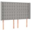 VidaXL Headboard with Ears Light Grey 147x16x118-128 Cm Fabric3120012