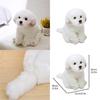Очаровательная белая мальтийская плюшевая игрушка, наполнена волокном, длинношерстное чучело животного, 33x24x16см/38x26x21см